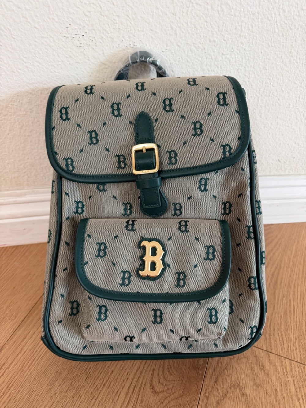 MLB Red Sox Monogram Mini Backpack Green NWT